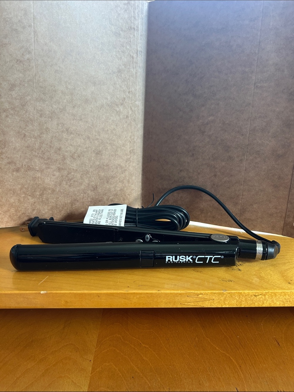 RUSK BRAND CTC Black Professional Ceramic Flat Iron - Sleek Hair Straightener